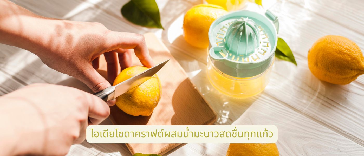 ไอเดียโซดาคราฟต์ผสมน้ำมะนาวสดชื่นทุกแก้ว